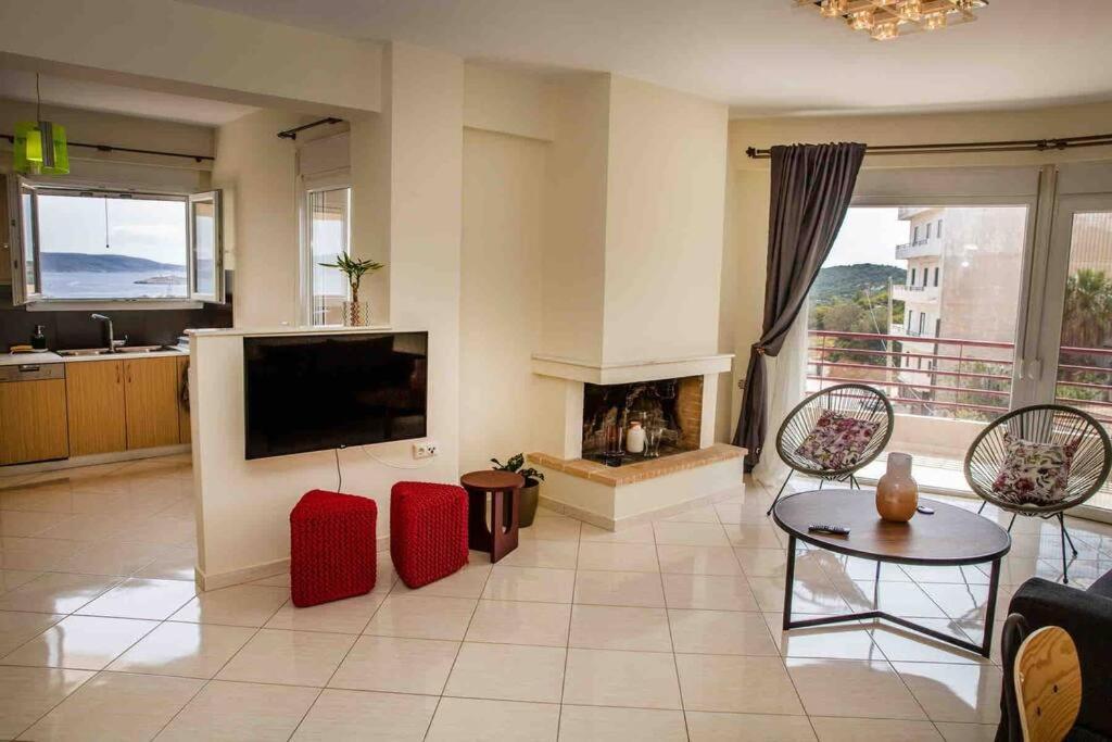 Lavrio Seaview 2Bdr Apt 4 Min Dive From The Sea Exterior foto